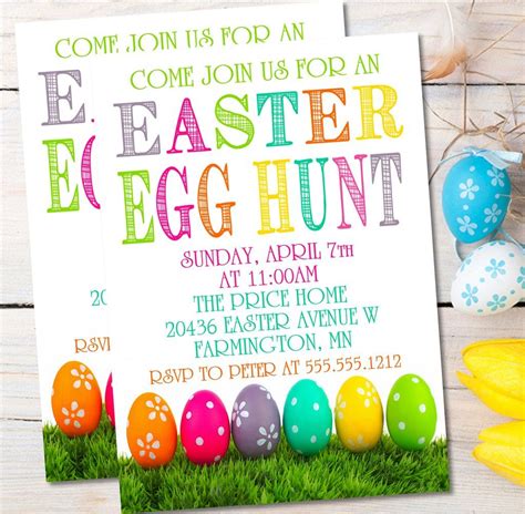 Modern Easter Egg Hunt Invitation