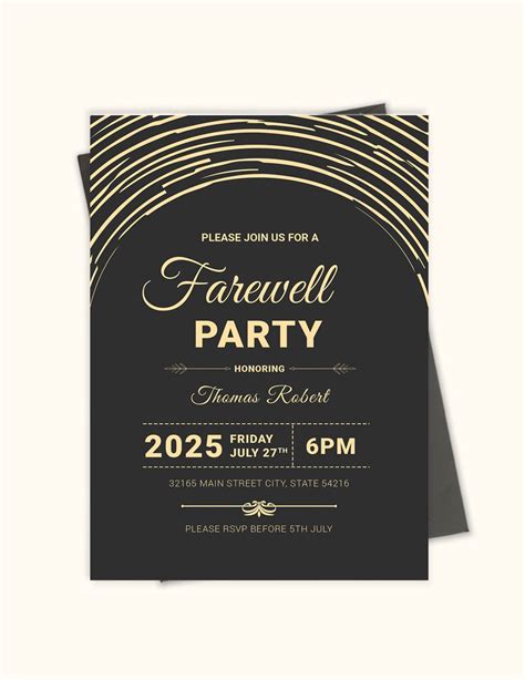 Modern Farewell Party Invitation