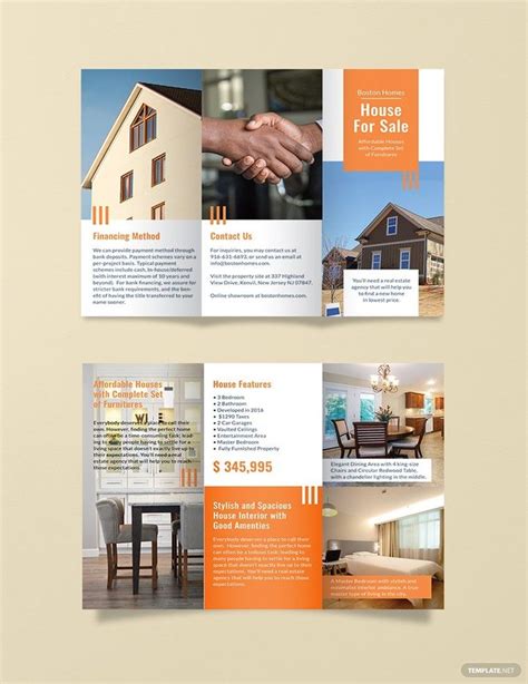 A modern farmhouse home sale brochure template