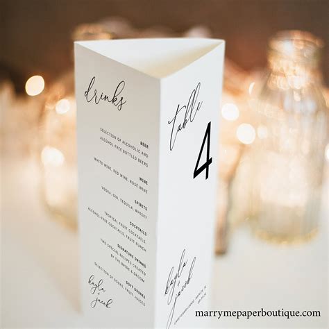 Modern Geometric Tri-Fold Wedding Template