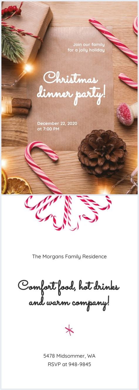 Modern Holiday Dinner Invitation Template