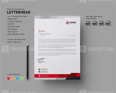 Modern Letterhead Template 4