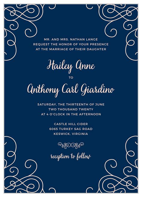 Modern Love Wedding Invitation Template