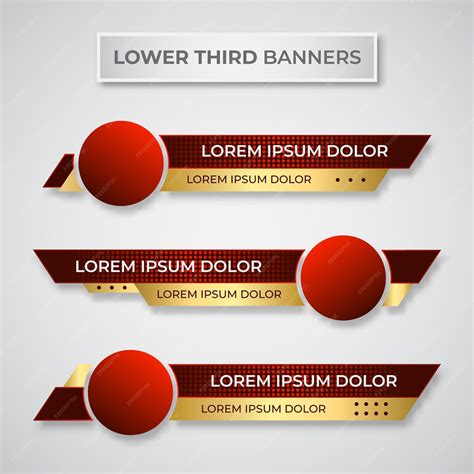 Modern lower thirds design templates