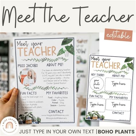 Modern Meet the Teacher Template