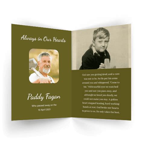 Modern Memorial Card Template