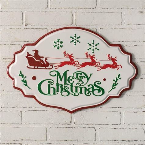 Modern metal Christmas sign