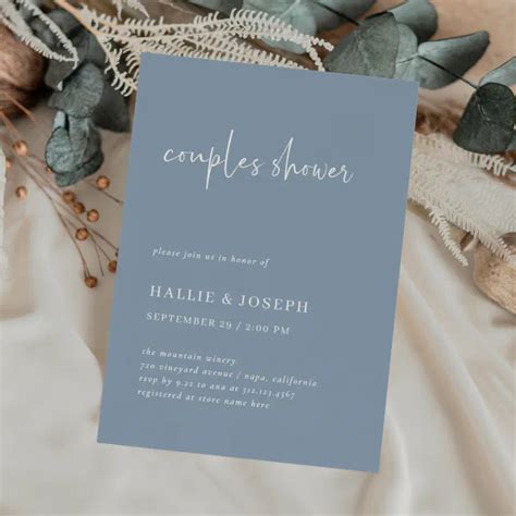 Modern Minimalism Couples Shower Invitation