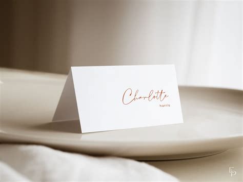 Modern Minimalism Place Card Template