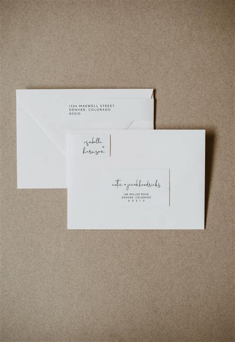 Modern Minimalism Wedding Address Labels