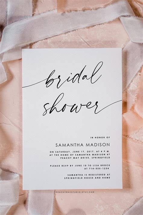 Modern Minimalist Bridal Shower Flyer