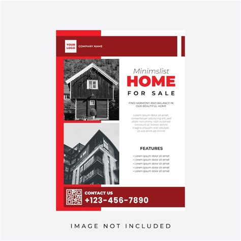 A modern and minimalist home sale brochure template