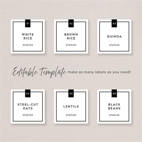 Modern Minimalist Label Template