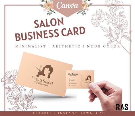 Modern Minimalist Salon Business Card