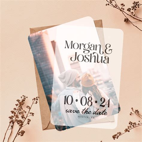 Modern Minimalist Save the Date Vellum Template