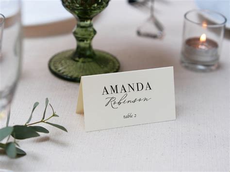 Modern Minimalist Wedding Seating Card