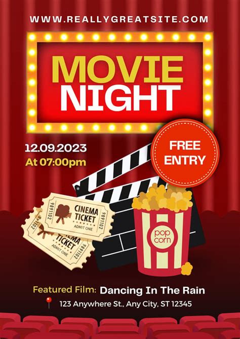 Modern Movie Night Poster Template