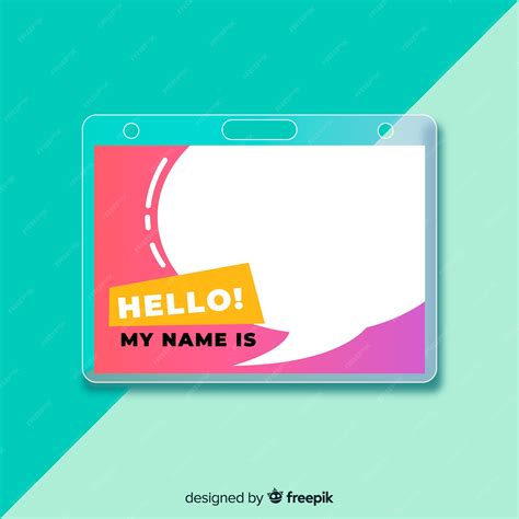 Modern Guy Name Tag Template