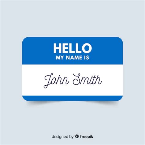 Modern name tag template