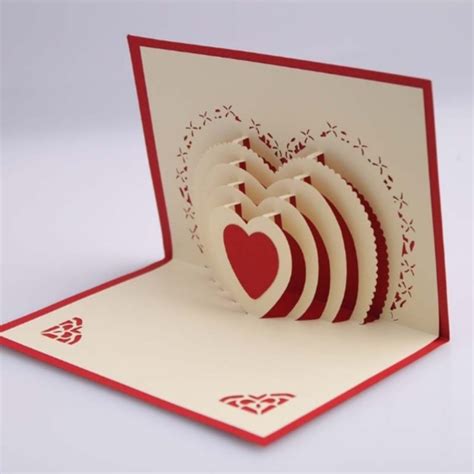 Modern pop-up Christmas card with geometric shapes