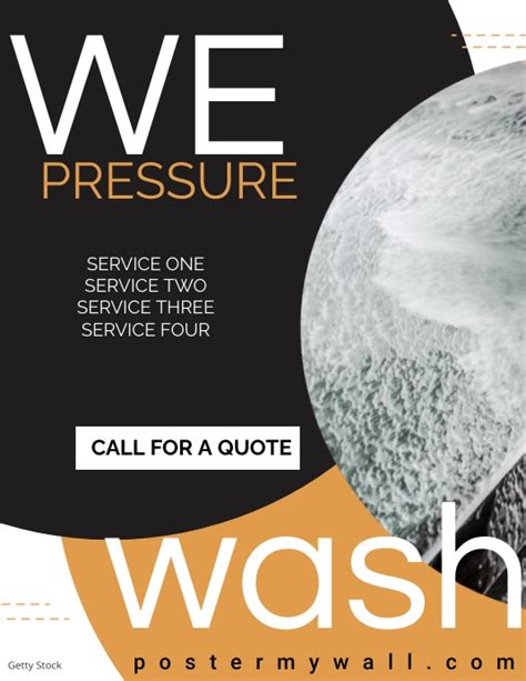 modern pressure washer flyer