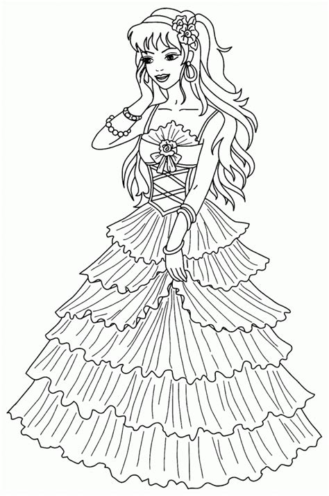 Modern Princess Coloring Page 6