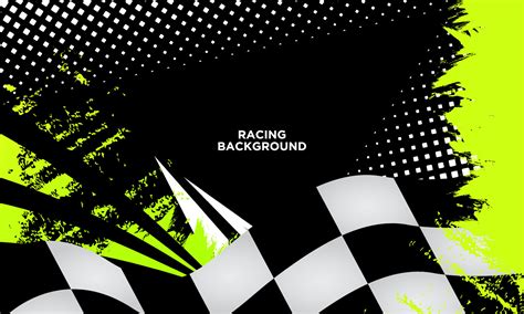 A modern racing graphic design template with bold colors and sleek lines