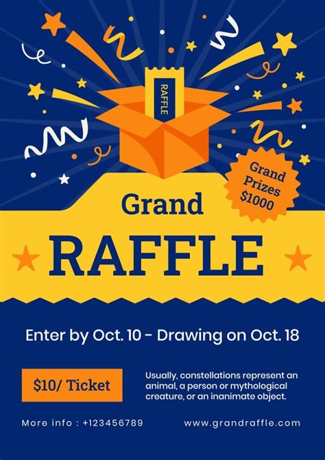 Modern Raffle Poster Template