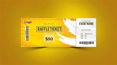 Modern Raffle Ticket Template