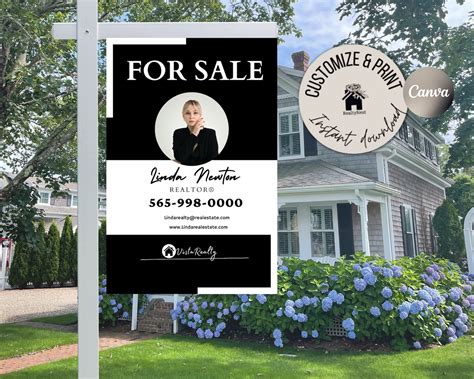 Modern Real Estate Yard Sign Design