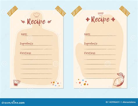 Modern Recipe Card Template