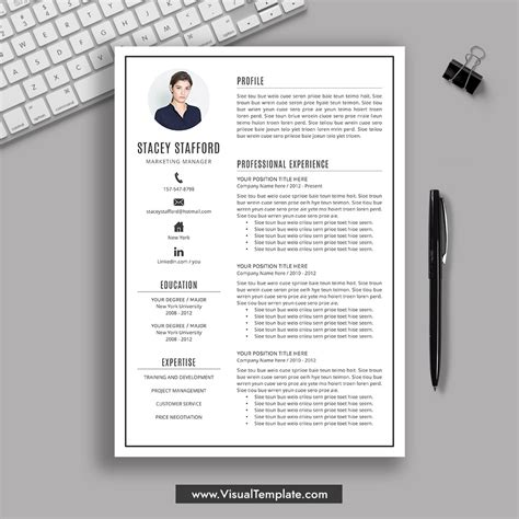 Modern Resume Template with Icons