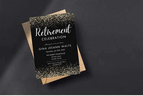 Modern Retirement Invitation