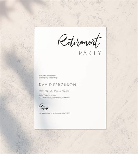 Modern Retirement Party Flyer