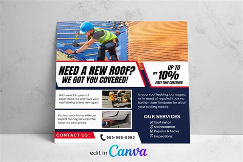 Modern Roofing Flyer Template