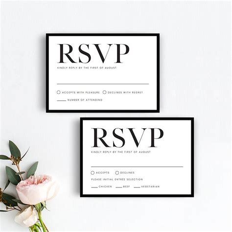 Modern Rsvp Card Template