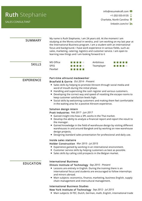 Modern Sales Resume Template