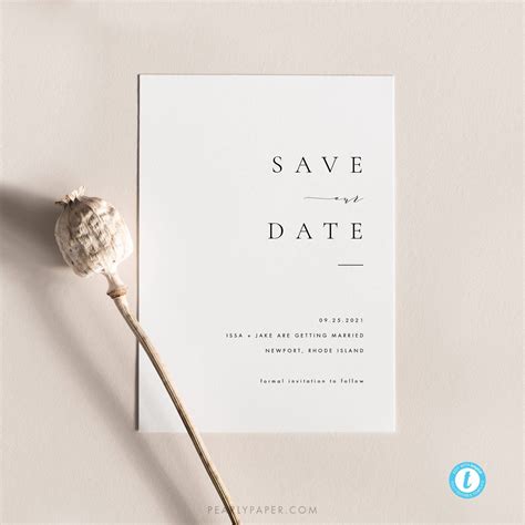 Modern Save the Date template with a sleek design