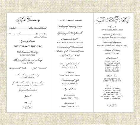 Modern Simplicity Wedding Program Template