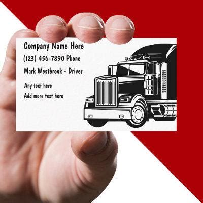 Modern trucking business card template