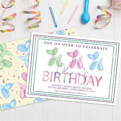 Modern Typography Birthday Template