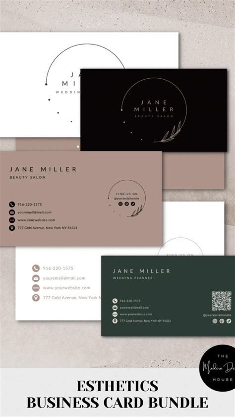 Modern Typography Esthetician Business Card