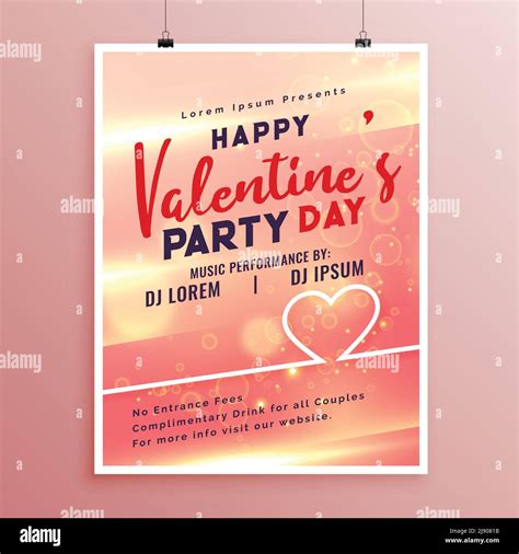 Modern Valentine's Day Party Flyer Template