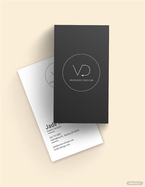 Modern Vertical Business Card Template PSD