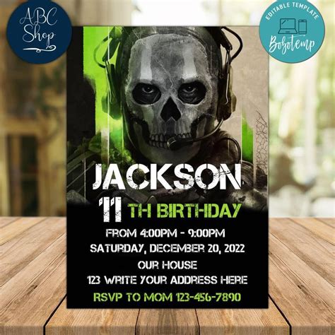 Modern Warfare Party Invitation Template