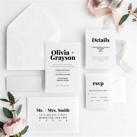 Modern Wedding Labels