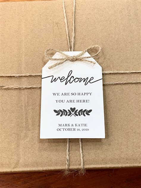 Modern Welcome Bag Tag Template