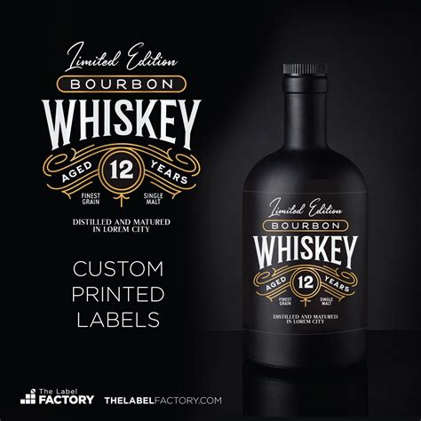 Modern whiskey label template