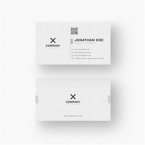 Modern White Business Card Template