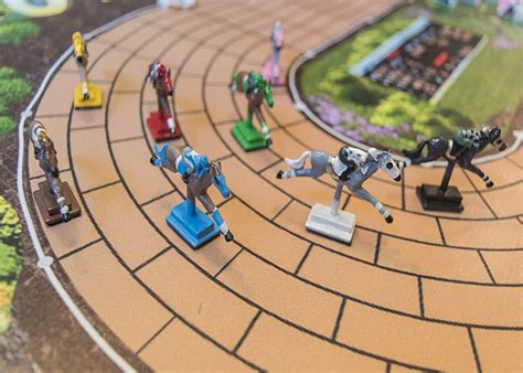 Image of a modular horse racing game board